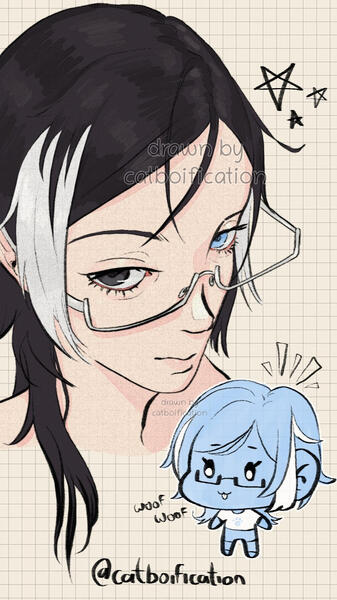 headshot + chibi headshot + chibi